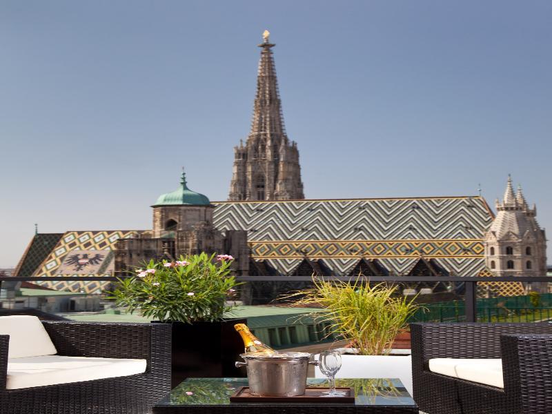 Hotel Lamee ウィーン エクステリア 写真 View from the rooftop terrace